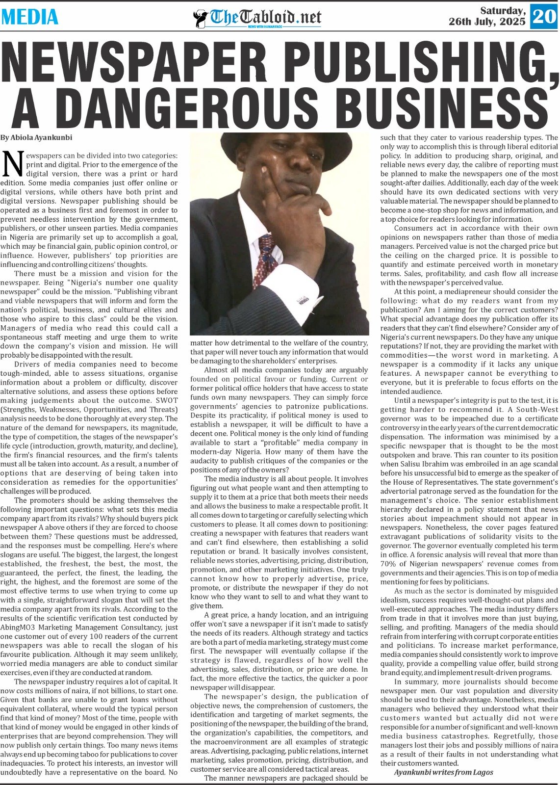 Newspaper publishing, a dangerous business